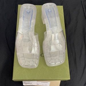 gucci clear jellies